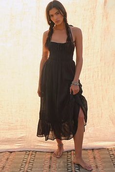 Taking Sides Maxi | Free People Flowy Dress Long, Flowy Summer Dresses, Sundress Summer, Backless Bodycon Dresses, Backless Maxi Dresses, Pleated Maxi Dress, Pleated Maxi, Evening Attire, Flowy Dress