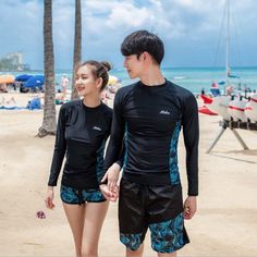 Suit Couple, Sleeve Swimsuit, Diving Suit, Suit Material, Long Sleeve Swimsuit, Swimming Suit, Blue Tone, Tankini Set