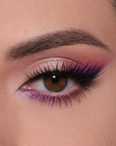 Purple Makeup Looks, Maquillage On Fleek, Eye Makeup Images, Pink Eye Makeup, Purple Makeup