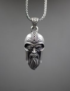 Silver Odin Necklace, Men Viking Pendant, God Odin Necklace, Scandinavian Amulet, Men Gift Pendant, Viking God Necklace, Silver Odin Pendant ✨Description: ✧ PERFECT FIT: Silver God Of Odin Necklace, The details of this necklace and chain are made with fine handcrafted. This pendant and chain are 925 sterling silver and oxidized plated. ✧ An Admirable Gift for Men: As you grow from a boy to a man, the sense of responsibility takes root in your thoughts. This lion head ring can give you the motiva Viking Style Nickel Free Necklace Gift, Viking Style Nickel Free Necklaces For Gift, Viking Style Nickel Free Necklace For Gift, Nickel Free Viking Necklaces As Gift, Sterling Silver Charms Necklace For Collectors, Viking Pendant Jewelry Gift, Viking Style Pendant Jewelry Gift, Silver Viking Style Necklace For Gift, Handmade Symbolic Round Pendant Jewelry