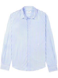 sky blue/white cotton vertical stripe pattern embroidered logo to the front mother-of-pearl buttons classic collar front button fastening long sleeves buttoned cuffs curved hem When buying this unisex item, keep in mind that it is graded in standard men's sizing. Blue Shirt With Signature Stripes For Work, Blue Cotton Shirt With Striped Cuffs, Casual Blue Shirt With Signature Stripes, Blue Cotton Shirt With Signature Stripes, White Shirt With Signature Stripes For Spring, Spring White Shirt With Signature Stripes, Classic Shirt With Striped Cuffs For Spring, Blue Shirt With Striped Cuffs For Spring, Classic Spring Shirt With Striped Cuffs