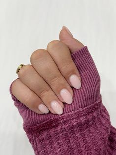 Almond Nails For Short Fingers, Almond Short Natural Nails, Simple Dip Powder Nails Almond, Minimal Short Almond Nails, Short Simple Acrylic Nails Almond, Neutral Short Dip Nails, Short Almond Nails Natural Color, Soft Pink Wedding Nails, Milky Pink Almond Nails Short