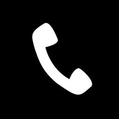 a white phone icon on a black background