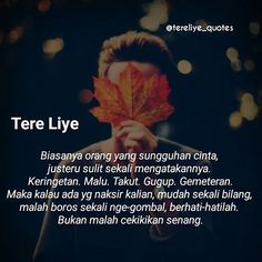 a person holding a leaf in front of their face with the words tere liye on it