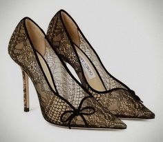 Jimmy Choo 'cibelle' lace heels Jimmy Choo Lace Heels, Jimmy Choo Kitten Heels, Pretty Heels, Shoes Heels Classy, Fashion Shoes Boots, Jeans With Heels, Shoe Wishlist, Jimmy Choo Heels, Vintage Heels