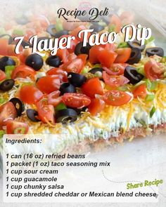 an image of a taco dip recipe