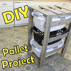 the diy pallet project is great for organizing