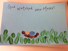 a child's handmade greeting card that says, god watched over messes