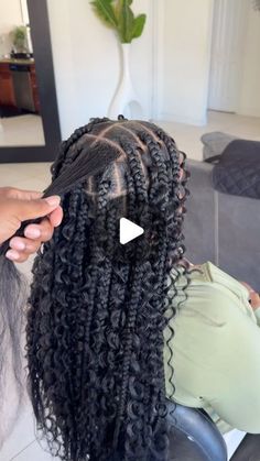 braids_by_koya on April 5, 2024: "Large Boho Knotless using my Braid Loc & Twist Gel 🔥💇🏾‍♀️😍 Booking link in bio ☺️". Large Boho Knotless, Loc Twist, Boho Braided Hairstyles, Easy Ponytail, Videos Hairstyles, Large Box Braids, Boho Knotless, Crochet Box Braids, Side Braid Hairstyles