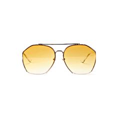 Modern Gold Aviator Sunglasses With Glass Lenses, Trendy Gold Aviator Sunglasses With Glass Lenses, Gold Sunglasses With Gradient Glass Lenses, Gold Rimless Aviator Sunglasses For Summer, Gold Sunglasses With Metal Frame, Gold Rimless Aviator Sunglasses With Uv Protection, Trendy Gold Aviator Sunglasses With Metal Frame, Gold Aviator Sunglasses With Uv Protection For Parties, Gold Aviator Sunglasses With Gradient Lenses For Party