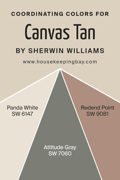 Canvas Tan Sherwin Williams, Tan Sherwin Williams, Bathroom Facelift, Sherwin Williams Coordinating Colors, Trim Colors, White Paint Colors, Coordinating Colors, Office Inspiration, White Paint