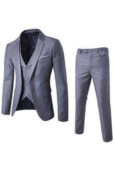 Men's 3-Piece Slim-Fit Business Suit - Casual Wedding Attire - Sizes S to 6XL - A.A.Y FASHION Description: Boost your style with our Men's 3-piece Slim-Fit Business Suit, perfect for a range of occasions including casual gatherings, weddings, and business events. This set is designed for men and comes in a variety of classic colors: Black, Grey, Khaki, Light Blue, Navy Blue, and Wine Red. The slim-fit style offers a modern and tailored look, ensuring you stand out in any crowd. Available in size Marriage Clothes, Casual Wedding Attire, Men's Business Suits, Suits Men Business, Man Blazer, Elegant Blazers, Party Jackets, Dress Suits For Men, Blazer Set