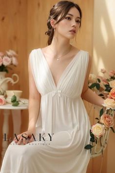 Lasaky - Elegant Sleeveless Cotton Nightgown: Classy and Chic Princess-inspired Loungewear Mini Night Dress, Princess Sleepwear, Princess Nightgowns, Cotton Nightgown, Sleeveless Skirt, Lace Nightgown, Cotton Sleepwear, Night Dress For Women, Nightgowns For Women