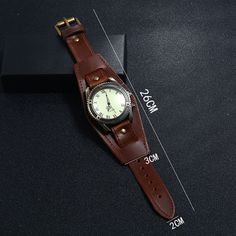 SPECIFICATIONSWater Resistance Depth: No waterproofStyle: Fashion & CasualOrigin: CN(Origin)Movement: QuartzModel Number: PK-W01470Dial Window Material Type: GlassDial Diameter: 45mmClasp Type: BuckleCase Thickness: 9mmCase Shape: RoundCase Material: AlloyBoxes & Cases Material: No packageBand Width: 20mmBand Material Type: LeatherBand Length: 26cm Classic Punk, Steampunk Leather, Leather Bracelets Women, Mens Fashion Watches, Women Wrist Watch, Wristwatch Men, Roman Numerals, Leather Band, Vintage Watches