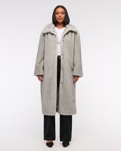 Our new long-length coat in our soft faux fur fabric, featuring button-front closure, a clean fold-down collar and front pockets. Classic Long Faux Fur Coat, Womens Faux Fur Coat, Fur Fabric, Fur Coats Women, Faux Fur Fabric, Fur Fabrics, Women's Coats & Jackets, Women's Coats, Faux Fur Coat