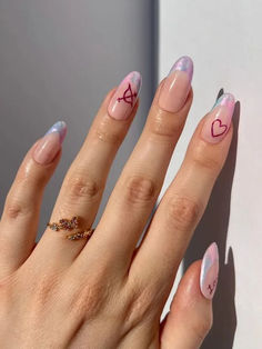 25 Taylor Swift Nail Ideas | Lauren Erro Red Wedding Nails, Deep Red Nails, Pink Chrome Nails, Dream Nails, Valentine's Day Nails, Chrome Nails, Valentines Nails, Cute Acrylic Nails