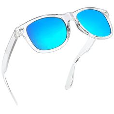 PRICES MAY VARY. ✔CLASSIC SQUARE FRAME DESIGN - Joopin square sunglasses are constructed with premium resin materials and reinforced metal hinges that is durable enough. Classic blue mirrored sunglasses are always popular with trendsetters. Also, the transparent frame sunglasses make the sunglasses for women men fashionable. Joopin trendy sunglasses is an excellent choice for you when you are driving, fishing, hiking, boating, cycling ✔POLARIZED LENS - Polarized glasses reduce glare reflected of Hiking Sunglasses, Running Sunglasses, Reflective Sunglasses, Transparent Frame, Fishing Sunglasses, Sunglasses Oversized, Polarized Glasses, Light Sensitivity, Party Sunglasses