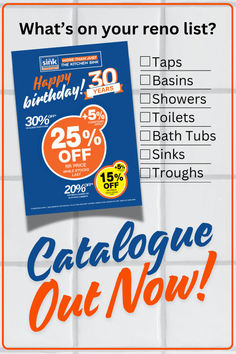 Celebrate The Sink Warehouse's 30th Birthday with our biggest sale ever! Enjoy up to 30% off on almost everything, with an additional 5% off when you take delivery within 4 weeks. From taps to showers, toilets to sinks, we have everything you need to transform your space. Check out our Birthday Sale Catalogue now and start planning your renovation today! Shop instore or online today, strictly while stocks last. Modern Wedding Dresses Minimalist, Birthday Sale, Bathroom Fittings, Kitchen Renovations, Water Filters, Minimalist Dresses, Kitchen Sinks, Kitchen Fittings, Modern Wedding Dress