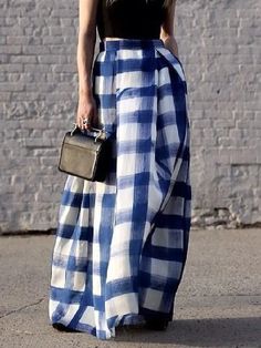 onecozyday Plaid Print Skirt, Printed Long Skirt, Beautiful Style, Plaid Print, Autumn Fashion Women