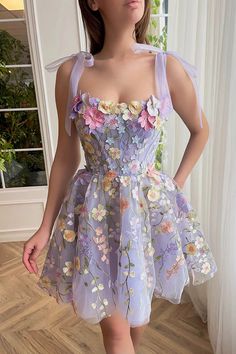 Light Purple Mini Dress, Lavender Lehenga, فستان زهري, Purple Long Dress, 파티 드레스, Purple Mini Dresses, Sling Dress, Lehenga Designs, Suspender Dress