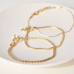 gold rope bracelet set Approx: 7 + 2.5 extension, Gold Rope Bracelet, Elevate Your Outfit, Brass Gold, Style Gift, Gold And Silver, Bracelet Set, Rope Bracelet, Chemicals, Silver Plate