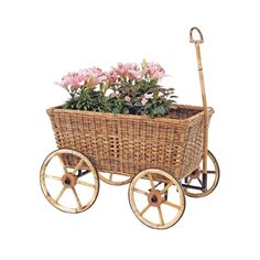 Woven Wicker Farmer's Cart on Wheels - Baskets & Bins - The Well Appointed House Antique Teddy Bears, Garden Cart, Flower Cart, Bamboo Furniture, French Dolls, French Garden, Aesthetic Things, French Decor, Wicker Furniture