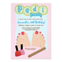 ==>Discount          	SPA PEDICURE Pedi Party Invitation 5x7           	SPA PEDICURE Pedi Party Invitation 5x7 We have the best promotion for you and if you are interested in the related item or need more information reviews from the x customer who are own of them before please follow the link t...Cleck Hot Deals >>> http://www.zazzle.com/spa_pedicure_pedi_party_invitation_5x7-161936999240818021?rf=238627982471231924&zbar=1&tc=terrest Girls Spa Party, Fun Invitation, Spa Pedicure, Paris Birthday