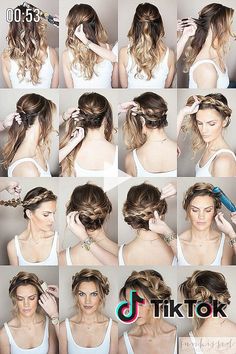 * Haben Sie schon Vorfreude über Oktoberfest! Klicken Sie hier um die trendigsten Oktoberfest Frisuren zu genießen und viele Anleitungen zu entdecken! homecoming hairstyles black hair, wedding hairstyles, homecoming hair, homecoming hairstyles for long hair... Braid Halo, Halo Braid, Boho Bridal Hair, Braided Hair Tutorial, Quinceanera Hairstyles