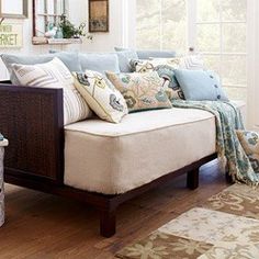 an image of a living room setting on the webpage for home decorating company