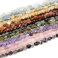 Introducing our exquisite Gemstone Pebble Nugget Beads - a harmonious blend of natural beauty and artistic craftsmanship. These beads are more than just embellishments; they are a reflection of the Earth's geological artistry, meticulously handpicked and polished to perfection. Each bead tells a story of nature's evolution, showcasing the unique colors, patterns, and textures that only genuine gemstones can offer. These pebble nugget beads capture the essence of elegance, making them an ideal ch Bohemian Faceted Beads For Jewelry Making, Multicolor Oval Beads For Jewelry Making, Bohemian Round Beads Crystals For Jewelry Making, Bohemian Multicolor Crystals With Gemstone Beads, Bohemian Multicolor Gemstone Beads Crystals, Oval Gemstone Beads For Jewelry Making, Healing Beaded Necklaces With Round Stones, Oval Gemstone Beaded Necklaces For Jewelry Making, Multicolor Round Beads Crystals For Jewelry Making