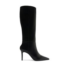 Mikki Up Boot Leather Boots For Women, Black Knee High Boots, Black Knees, Clear Heels, Boots For Women, City Streets, Pump Sandals, Black Leather Boots, Look Chic