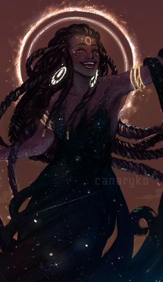 Black Women Art! – doodlesfromthebird: Aeons pass writing the tales... Goddess Character Design, Personaje Fantasy, Heroic Fantasy, Idee Cosplay, Black Witch, Arte Inspo, Arte Fantasy