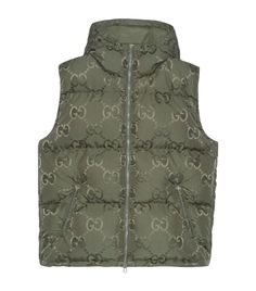 Wrap yourself up in duvet-like comfort with this down-filled puffer gilet from Gucci. Not only does it tick each one of your comfort boxes for the colder seasons, but its presentation of the Jumbo GG logo – a maximalist version of the historic monogram – ensures your love of heritage and streetwear codes is also fulfilled. Green Gucci, Comfort Box, Canvas Vest, Puffer Gilet, Canvas Jacket, Gg Logo, Wear Green, Hot Sneakers