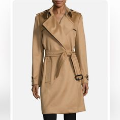 Beautiful Burberry Cashmere Coat In Size 36. Never Worn! I Bought The Last Size Available But It’s Sadly A Tad Tight Around The Shoulders For Me. Designer Gabardine Outerwear, Burberry Jacket, Cashmere Coat, Trench Coat, Burberry, Cashmere, Tights, Jackets & Coats, Jackets For Women