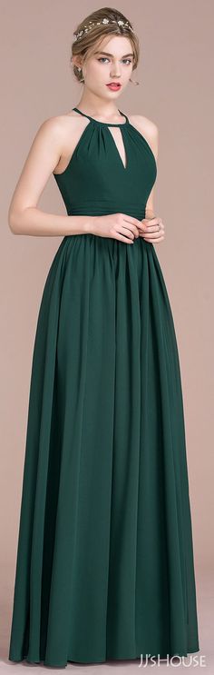 #JJsHouse #Bridesmaid Sukienki Maksi, Floor Length Chiffon Bridesmaid Dresses, Wattpad Romance, فستان سهرة, Chiffon Bridesmaid Dress, Chiffon Bridesmaid, Wedding Bridesmaid Dresses, Elie Saab, Mode Inspiration