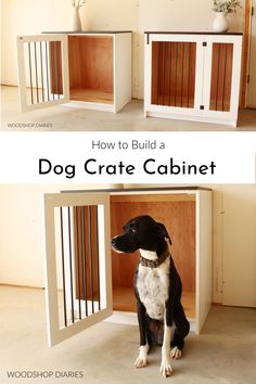 how to build a dog crate cabinet for your dog or cat - woodworking diy