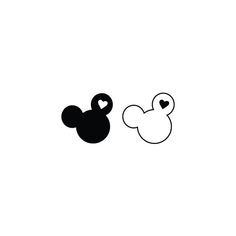 mickey and minnie mouse wallpapers on a white background with the same color as each other