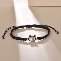 🌺 Note Before Buy Size of the bracelet in my store is suitable for wrist size 6-6.5 inch. 🌺 Features Beads are connected by a elastic string, fit most wrist sizes range from 6 - 7 inch 🌺 Please follow this link to visit my store to find more great widgets: https://www.etsy.com/shop/CrystalpipesStore?ref=simple-shop-header-name&listing_id=904320137 🌺 Please pay attention before buy The bracelet is difficult to be flawless, it may contain some small strips, or the color may be dark or light th Cat Charm Bracelet, Wrist Chain, Cat Bracelet, Diy Braids, Bracelet Couple, Small Bracelets, Friendship Bracelets Diy, Braided Rope, Cat Charm