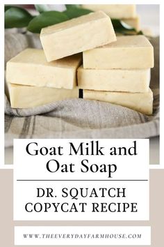 goat milk and oat soap recipe with text overlay