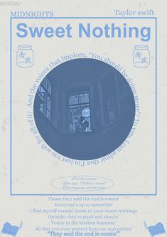 the front cover of sweet nothing by taylor swift, with an image of a window