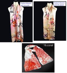 100% Mulberry Silk Scarf Shawl Wrap, Silk Charmeuse Scarf, Long Scarf 185× 52cm/ 73× 21 inches, solid colors and printed flowers, 25 colors+, Unisex silk scarf It is elegantly woven in silk to assure you of the optimum comfort experience. It can be worn as the usual scarf or used to complement a dress around the evening's shoulders. Also a great gift idea for yourself, or someone you loved. ‣ Material: 100% pure mulberry silk Charmeuse Silk Charmeuse is a gorgeous fabric with an exceptional drap Pink Silk Shawl For Spring, Silk Shawl Scarves For Spring, Silk Shawl Scarf For Spring, White Silk Scarves For Spring, White Silk Shawl Scarf For Spring, Pink Silk Scarf For Spring Formal Events, Formal Silk Scarves For Spring, Pink Silk Scarf For Formal Spring Occasions, Pink Silk Scarf For Formal Spring Events