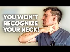 a man is adjusting his neck with the words you won't recognize your neck