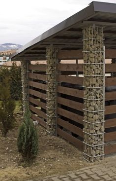 a large wooden structure with scaffolding around it