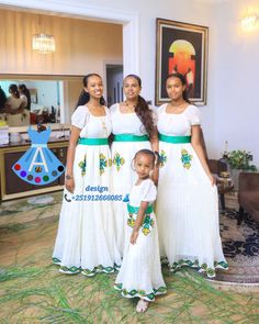 Ethiopia, Traditional Dresses, Long Hair Styles