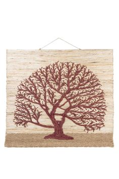 Jute Tree of Life Wall Hanging - Ten Thousand Villages Jute Wall Art, Jute Wall Hanging, Tree Of Life Wall Art, Tree Of Life Tapestry, Fiber Art Wall Hanging, Carved Wood Wall Art, Textile Wall Hangings, Hanging Fabric, Tapestry Wall Art