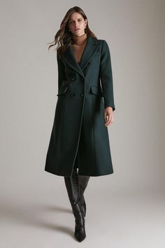 This Luxurious Italian Wool Coat Will Soon Become The Most Loved Piece In Your Cold-Weather Closet. Spun From Only The Finest Italian-Sourced Fabrics, It Offers Endless Comfort Along With A Softly Tailored  Fit And Double-Breasted Buttons. Layer It Over Smart-Casual Ensembles To Look Instantly Put Together, This Season And The Next. Chic Wool Outerwear With Double-breasted Fastening, Chic Wool Outerwear With Double-breasted Button, Tailored Wool Coat With Button Cuffs For Winter, Timeless Double-breasted Fall Pea Coat, Winter Tailoring Pea Coat With Button Cuffs, Chic Wool Double-breasted Pea Coat, Chic Wool Pea Coat With Double-breasted Buttons, Chic Wool Pea Coat With Double-breasted Button Fastening, Elegant Double-breasted Pea Coat With Button Cuffs