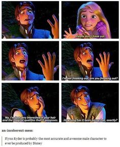 an image of frozen princess and the prince from tangled in time with text that reads, if