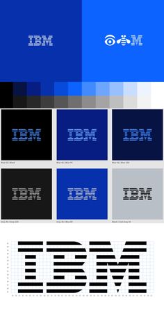 the ibm logo is shown in different colors