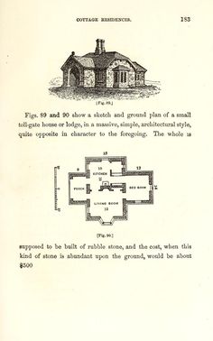 an old house is shown with plans for it