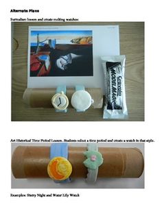 the contents of an art project displayed on a table